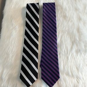 Set of two Isaac Mizrahi striped 100% Silk Ties